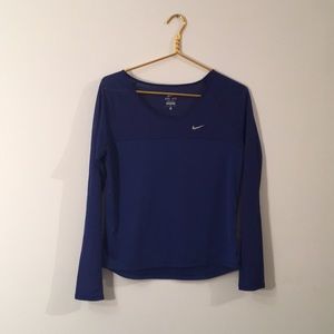 Blue nike medium drifit top